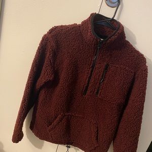 Fuzzy Quarter Zip Pullovers